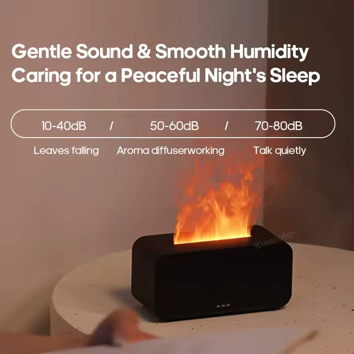 Aroma diffuser simulation colorful flame humidifier can add essential oils timing setting ultrasonic cool mist maker fogger